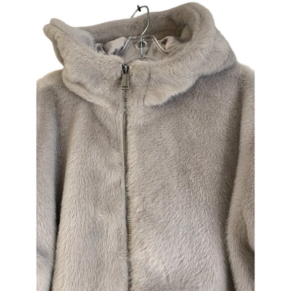 BCBGeneration Womens Faux Fur Plush Hooded Coat Size M - Picture 3 of 11